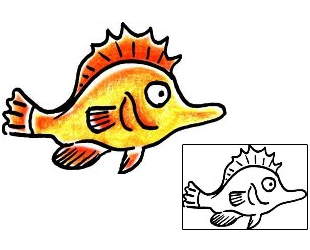 Fish Tattoo Marine Life tattoo | PPF-00686