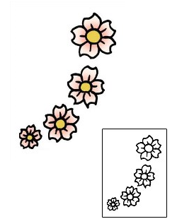 Flower Tattoo Specific Body Parts tattoo | PPF-00691