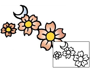 Flower Tattoo Specific Body Parts tattoo | PPF-00780