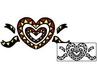 Heart Tattoo Specific Body Parts tattoo | PPF-00812