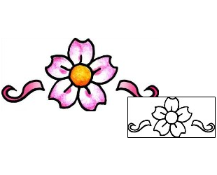 Flower Tattoo Specific Body Parts tattoo | PPF-00832