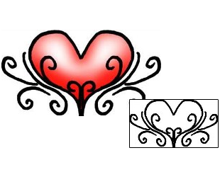 Heart Tattoo Specific Body Parts tattoo | PPF-00843