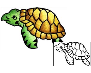 Turtle Tattoo Specific Body Parts tattoo | PPF-00866