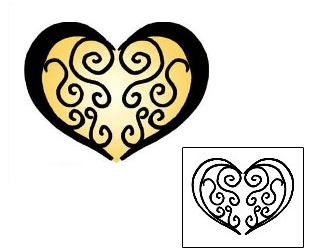 Heart Tattoo Specific Body Parts tattoo | PPF-00875