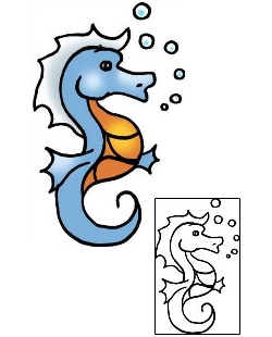 Seahorse Tattoo Specific Body Parts tattoo | PPF-00877