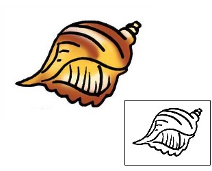 Seashell Tattoo Specific Body Parts tattoo | PPF-00977