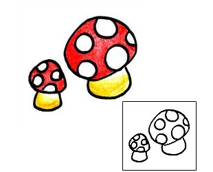 Mushroom Tattoo Miscellaneous tattoo | PPF-00993