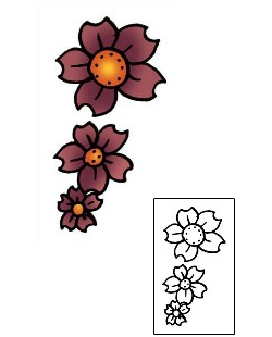 Flower Tattoo Specific Body Parts tattoo | PPF-00998