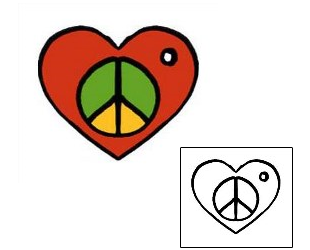 Peace Symbol Tattoo For Women tattoo | PPF-01005