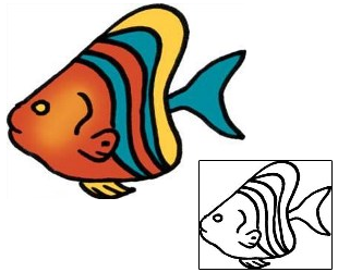 Fish Tattoo Marine Life tattoo | PPF-01014