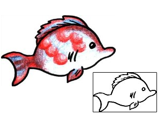 Fish Tattoo Marine Life tattoo | PPF-01020