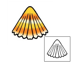 Seashell Tattoo Specific Body Parts tattoo | PPF-01045