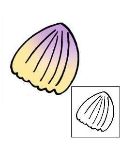 Seashell Tattoo Specific Body Parts tattoo | PPF-01050