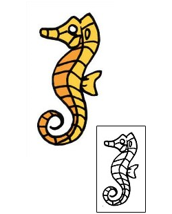 Seahorse Tattoo Specific Body Parts tattoo | PPF-01066