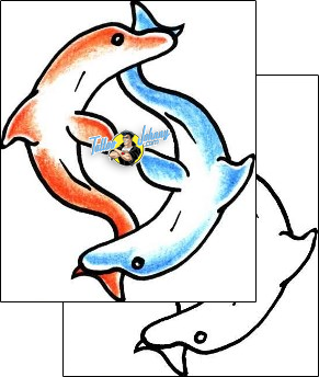 Dolphin Tattoo specific-body-parts-ankle-tattoos-pablo-paola-ppf-01085