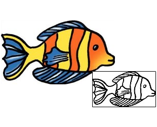 Fish Tattoo Marine Life tattoo | PPF-01092