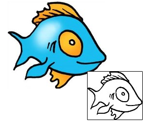 Fish Tattoo Marine Life tattoo | PPF-01094