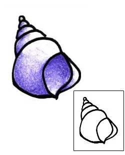 Seashell Tattoo Specific Body Parts tattoo | PPF-01100