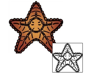 Starfish Tattoo Specific Body Parts tattoo | PPF-01115