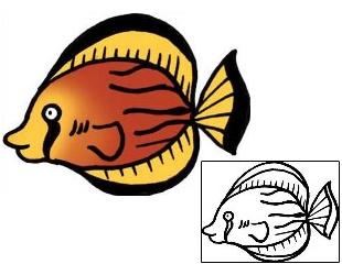 Fish Tattoo Marine Life tattoo | PPF-01116