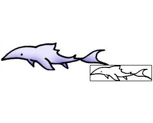 Dolphin Tattoo Marine Life tattoo | PPF-01129