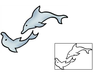 Dolphin Tattoo Marine Life tattoo | PPF-01130