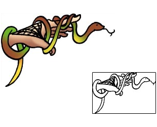 Reptiles & Amphibians Tattoo Specific Body Parts tattoo | PPF-01143
