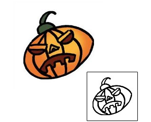 Pumpkin Tattoo Specific Body Parts tattoo | PPF-01167