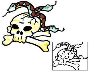 Skull Tattoo Specific Body Parts tattoo | PPF-01183