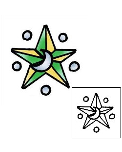 Nautical Star Tattoo Astronomy tattoo | PPF-01590