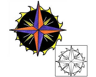 Compass Tattoo Astronomy tattoo | PPF-01640