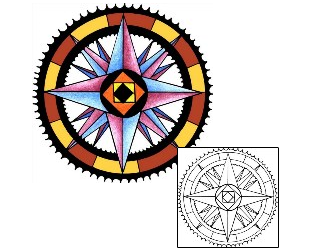 Compass Tattoo Astronomy tattoo | PPF-01650