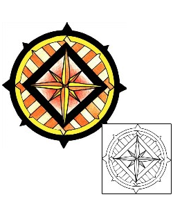 Compass Tattoo Astronomy tattoo | PPF-01651