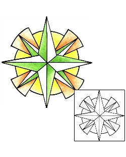Compass Tattoo Astronomy tattoo | PPF-01656