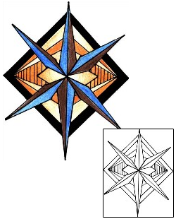 Compass Tattoo Astronomy tattoo | PPF-01670