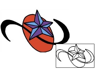 Nautical Star Tattoo Astronomy tattoo | PPF-01678