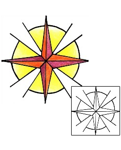 Compass Tattoo Astronomy tattoo | PPF-01682