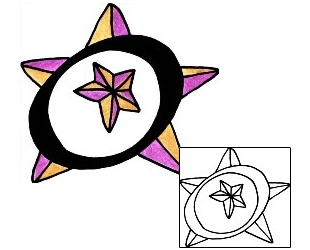 Nautical Star Tattoo Astronomy tattoo | PPF-01690