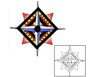 Compass Tattoo Astronomy tattoo | PPF-01698