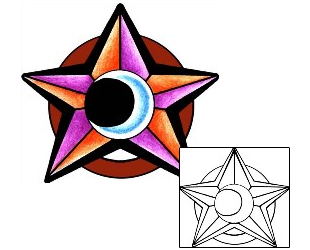 Nautical Star Tattoo Astronomy tattoo | PPF-01723