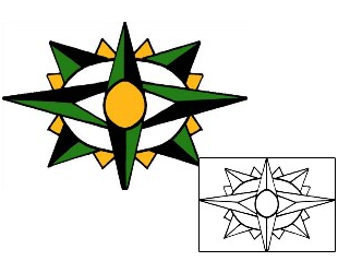 Compass Tattoo Astronomy tattoo | PPF-01751
