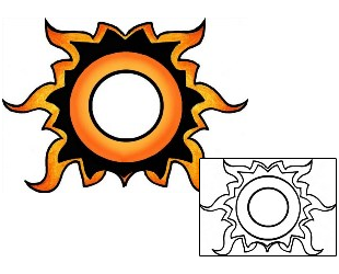 Sun Tattoo Astronomy tattoo | PPF-01854