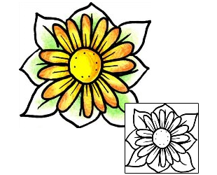Daisy Tattoo Plant Life tattoo | PPF-01940