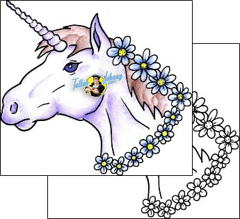 Unicorn Tattoo flower-tattoos-pablo-paola-ppf-02043