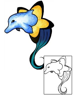 Dolphin Tattoo Astronomy tattoo | PPF-02149