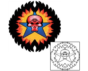 Fire – Flames Tattoo Astronomy tattoo | PPF-02151