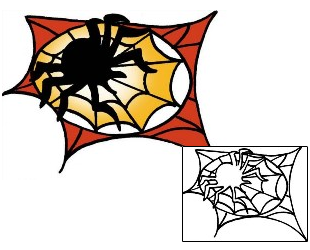Spider Web Tattoo Insects tattoo | PPF-02288