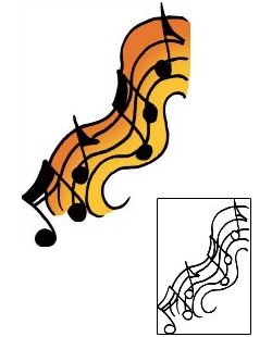 Music Tattoo Miscellaneous tattoo | PPF-02447