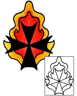 Fire – Flames Tattoo Religious & Spiritual tattoo | PPF-02499