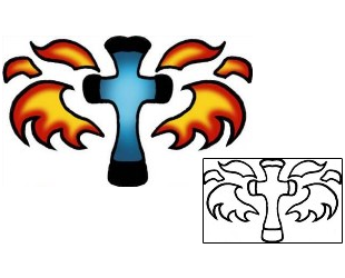 Fire – Flames Tattoo Religious & Spiritual tattoo | PPF-02500